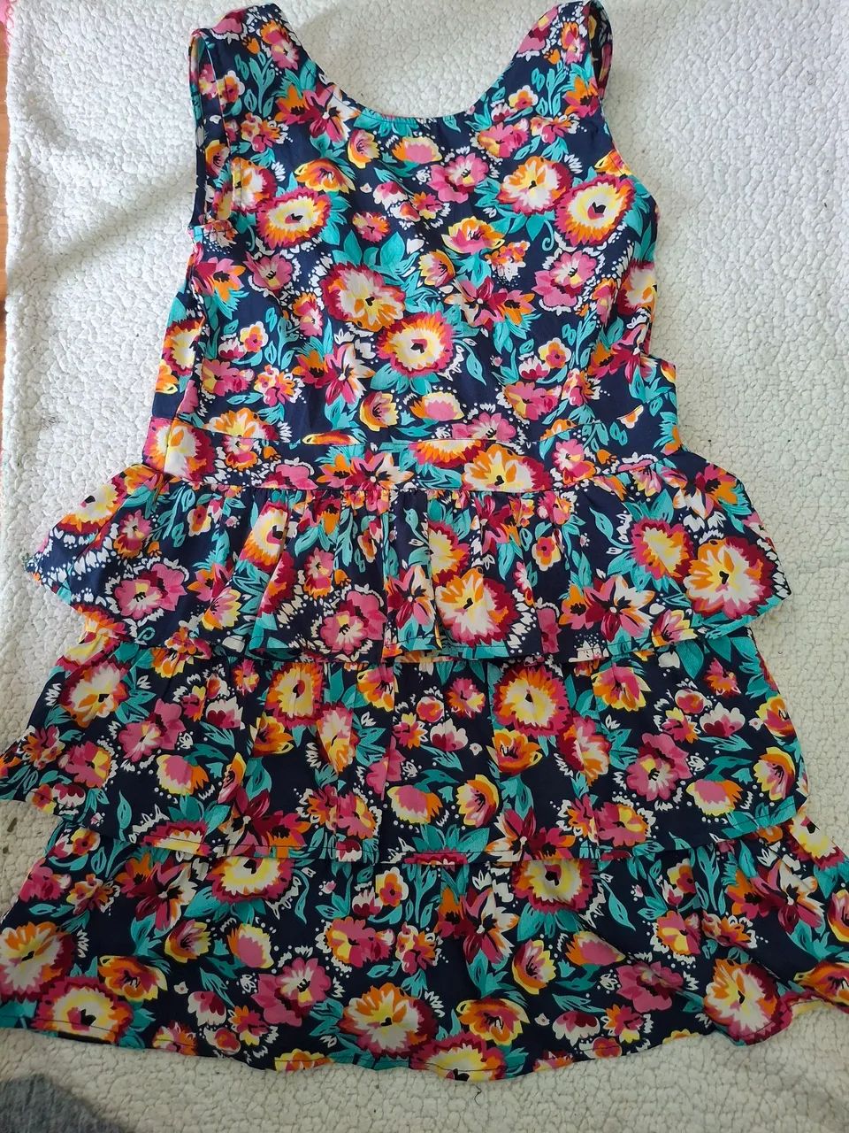 kit 2 vestidos infantis florido e listrado - Foto 2