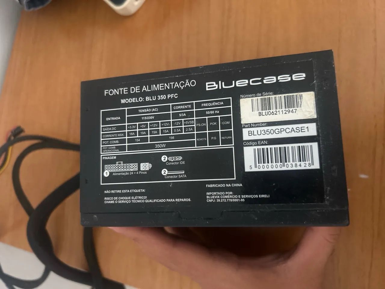 FONTE 350w bluecase