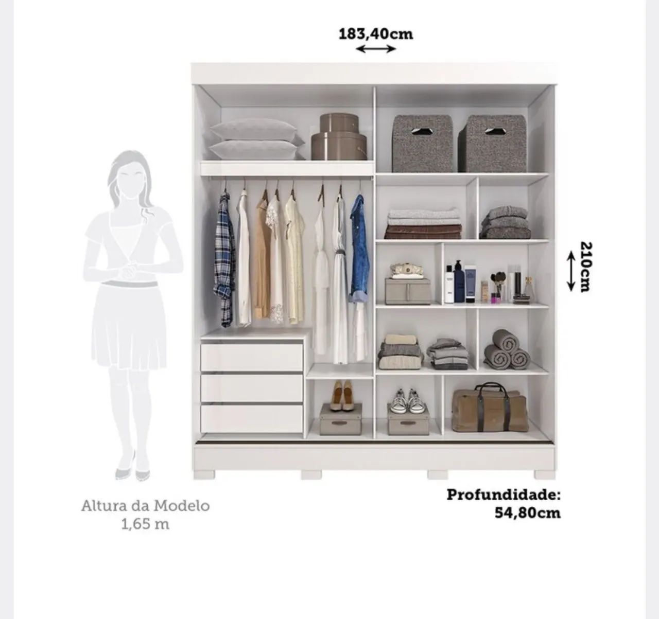 VENDO GUARDA-ROUPA USADO - Foto 2