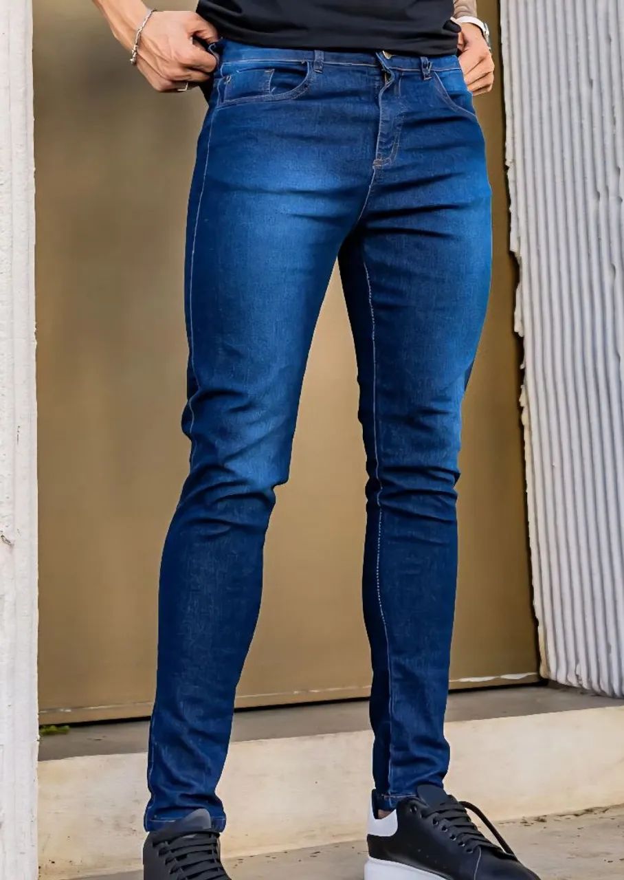 Calça jeans masculina 38 nova - com elastano 