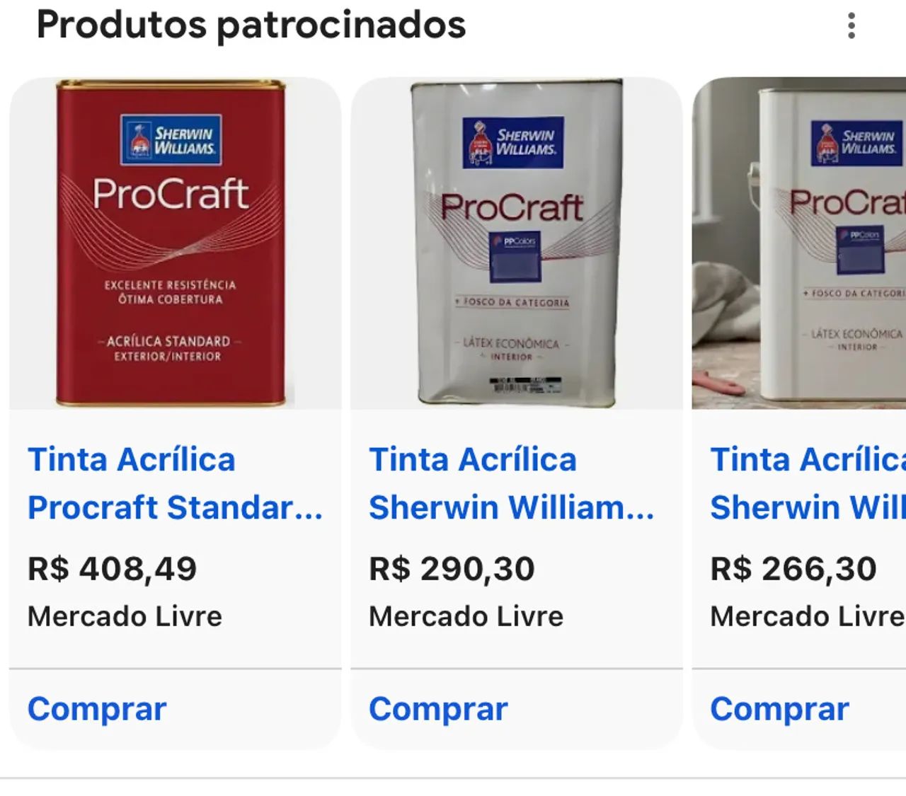 Tinta cor creme