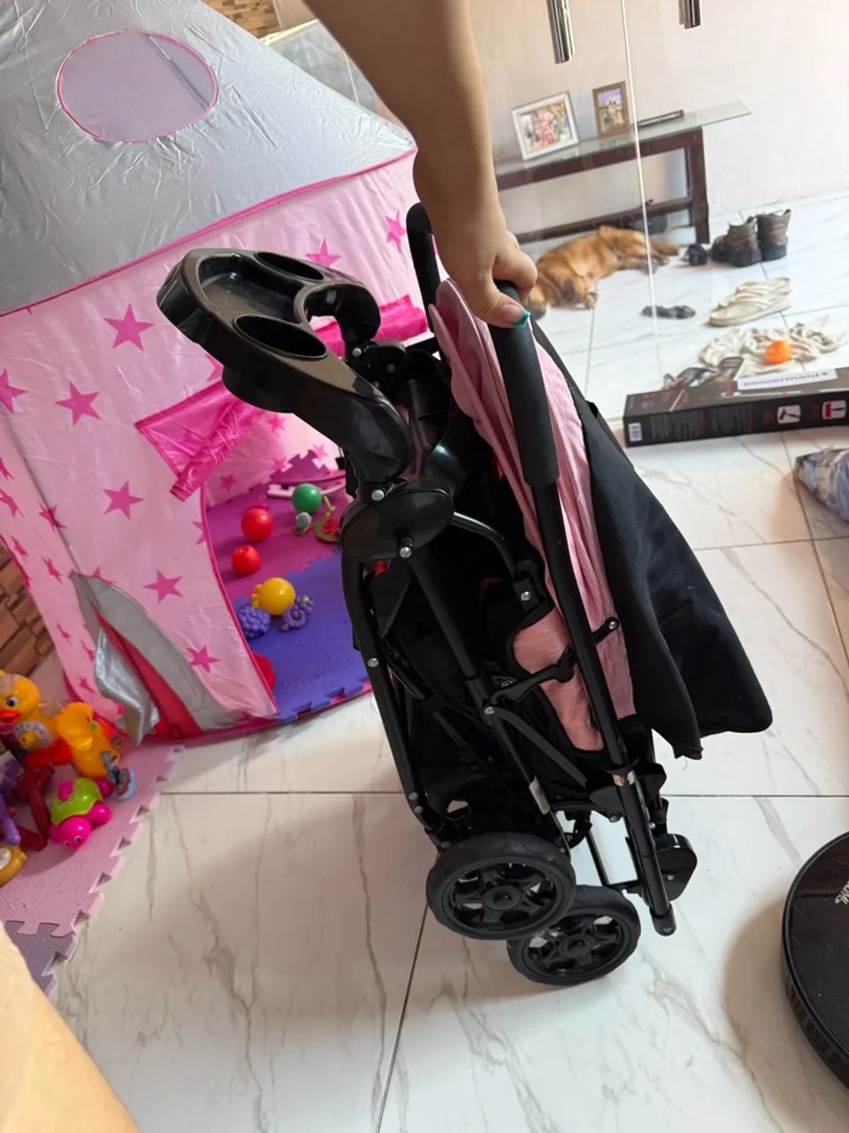 CARRINHO DE BEBÊ COSCO - ROSA CHICLETE - Foto 3