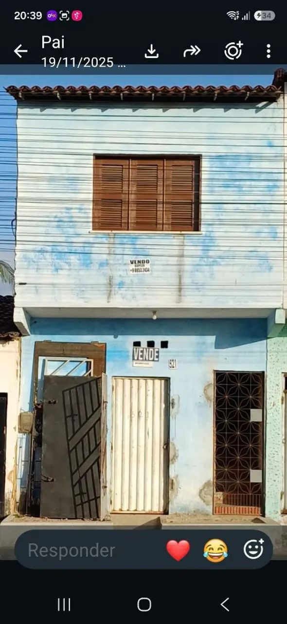 Vendo uma cada na venida 20 pacatuba gereisate 2 duplex 