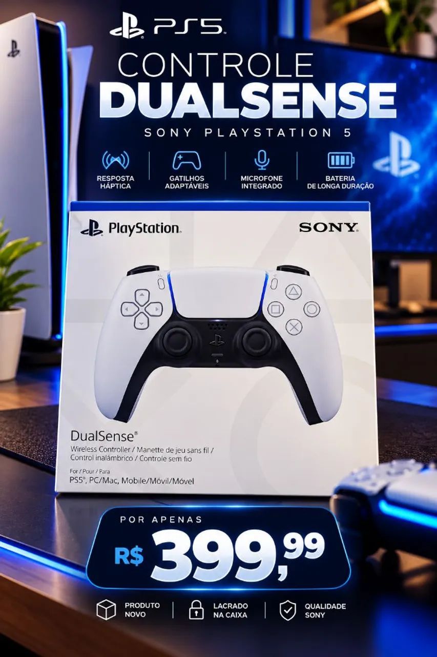 Dualsense White controle ps5 