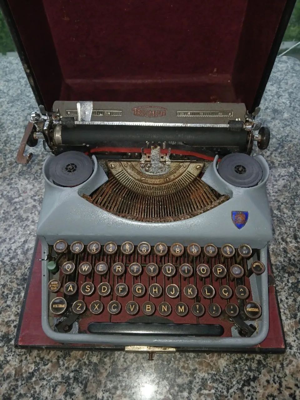 Maquina de escrever triumph alemã reliquia - Foto 3