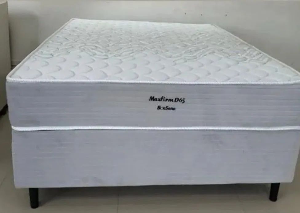 Cama casal D65 base e colchão Bonsono maxfirm espuma rigidez  ortopédico pronta entrega  
