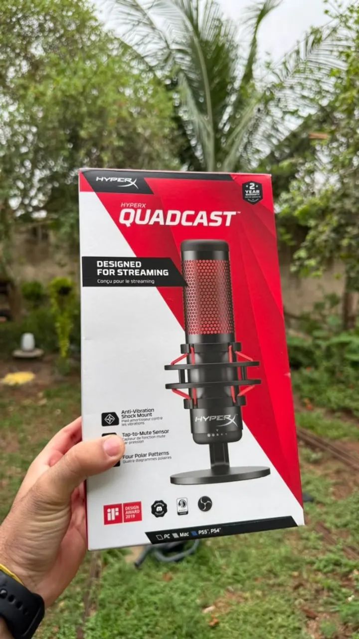 Microfone HyperX QuadCast - Usado - Streaming, Gamer e Podcast - Foto 4