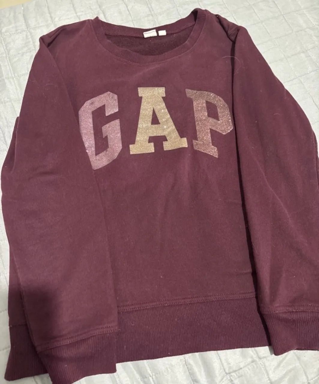 Moletom Gap Bordô com Glitter 