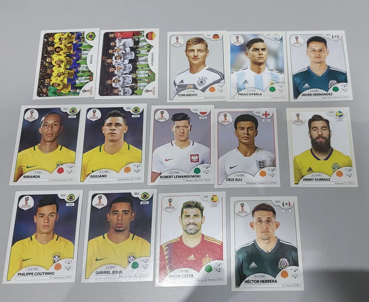 Figurinhas Copa do Mundo 2018