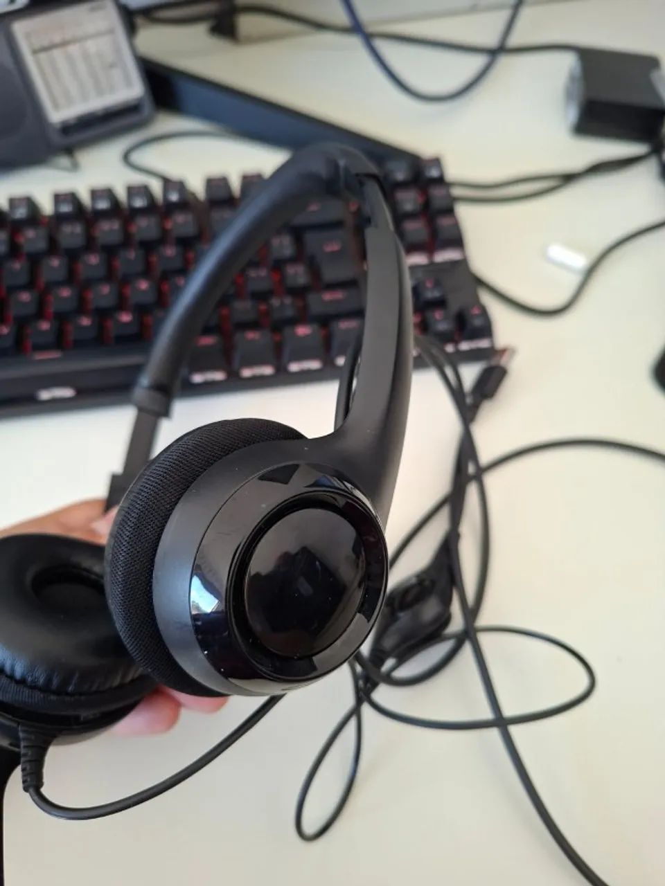 Logitech Headset H390 USB - Bom Estado - Microfone com Cancelamento de Ruído - Foto 3