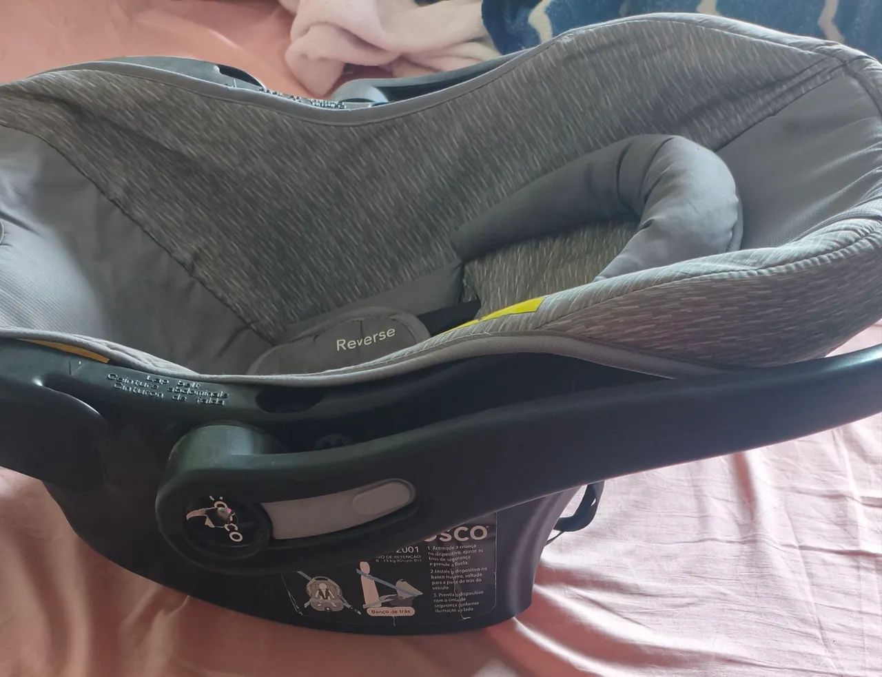 Conjunto carrinho + bebê conforto- Marca Cosco(Usado)  - Foto 4