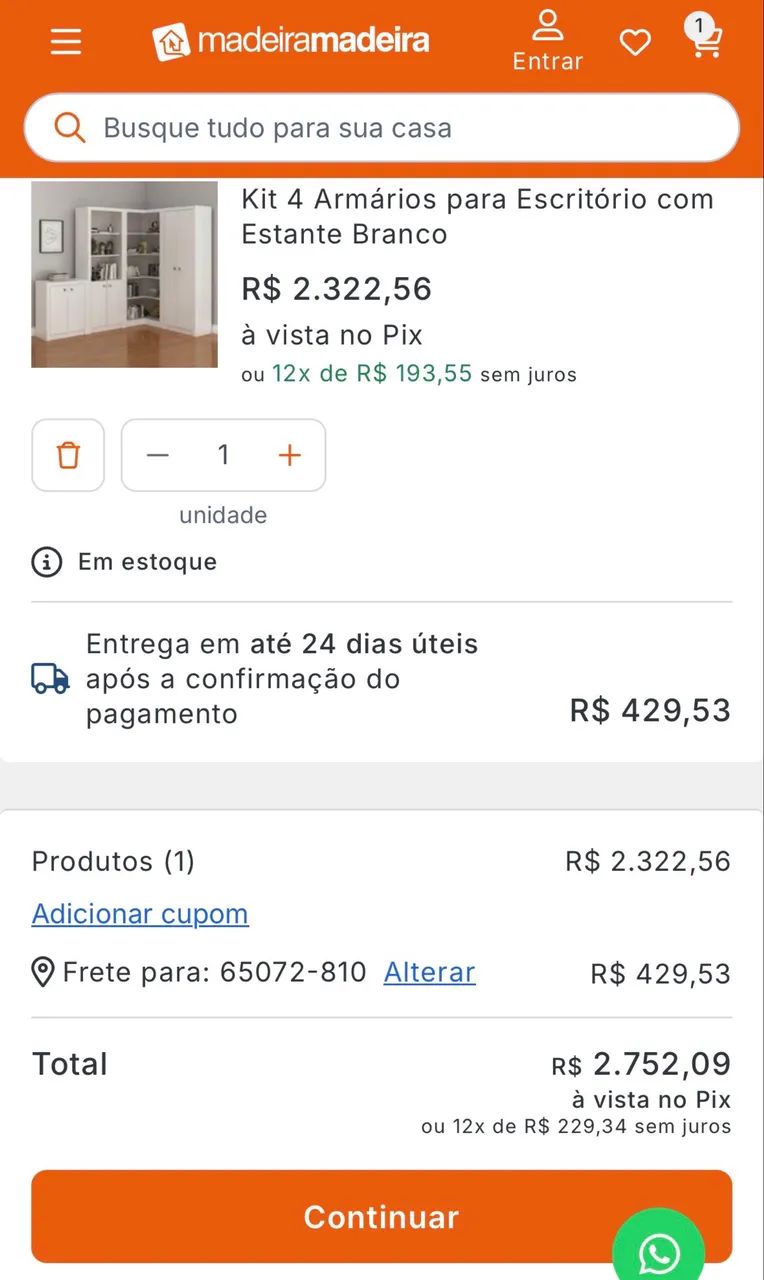 Kit 4 Armários para Escritório com Estante Branco - Foto 3