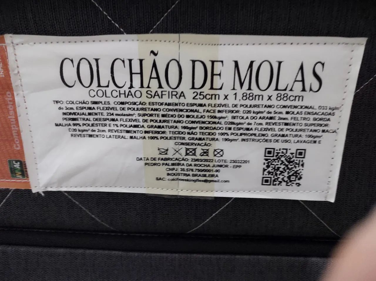 Cama box solteiro com colchão de mola (usada) - Foto 4