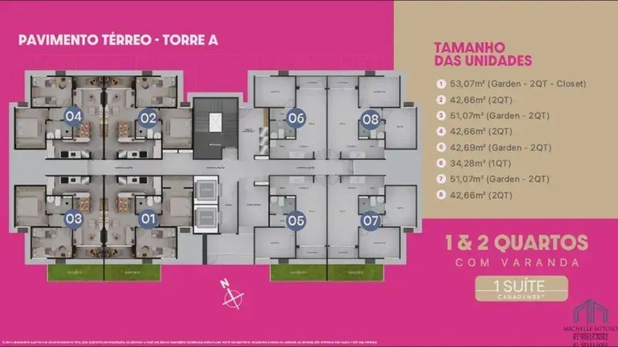 2 QUARTOS 1 SUITE 43M2 LAZER COMPLETO BOA VISTA - Foto 4