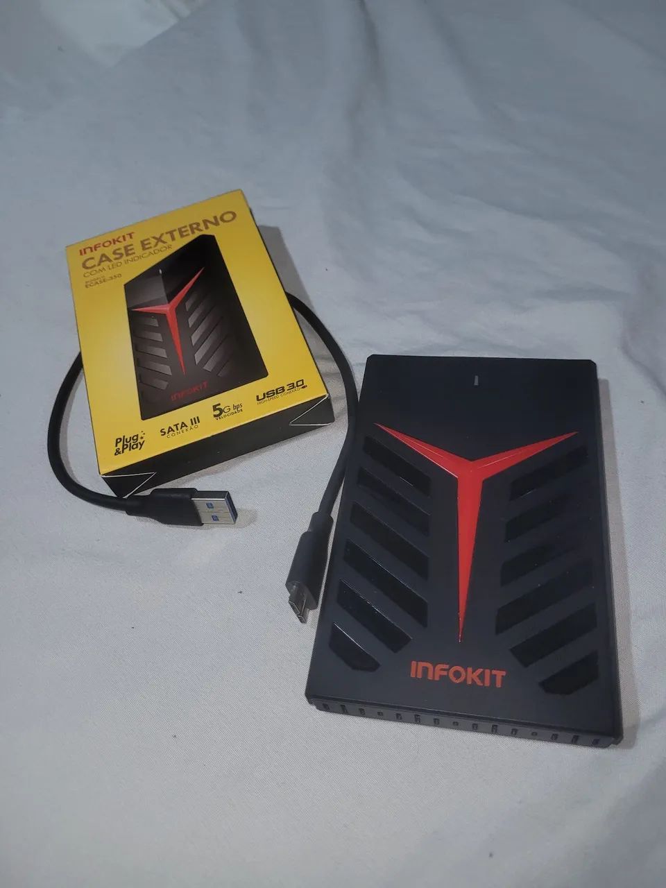 HD Externo com Case USB 3.0 Infokit - Foto 3