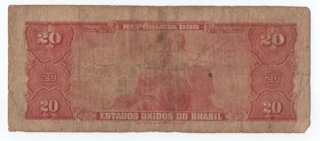 Cédula Antiga de 20 Cruzeiros - Marechal Duque de Caxias - Foto 2