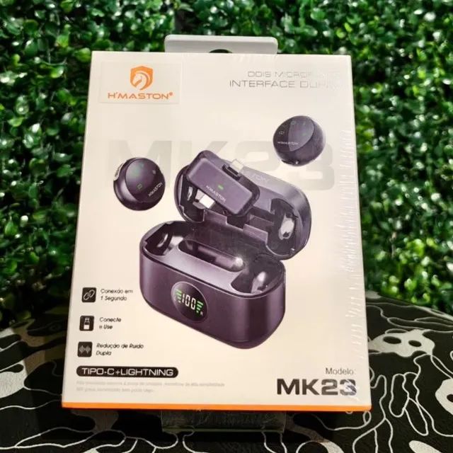 Microfone de Lapela Hmaston MK23 Tipo C/ Lighting