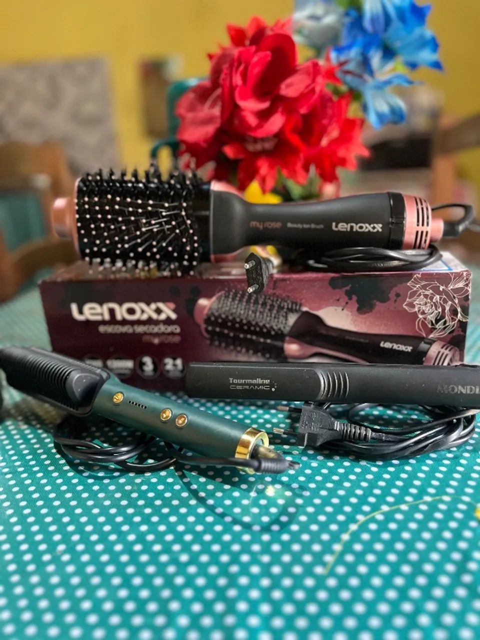 Escova secadora Lenoxx My Rose (1200W), Chapinha/prancha de cabelo, Escova alisadora. - Foto 6