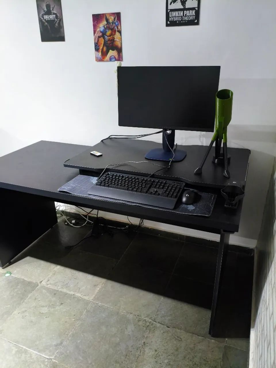MESA GAMER PC - ESCRITÓRIO - PRETO MDF 