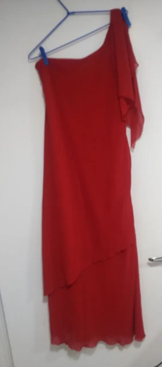 Vestido longo. Cor vermelho. - Foto 2