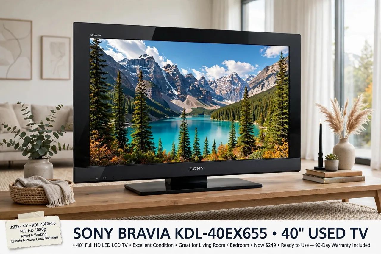 > SONY BRAVIA 40" KDL-40EX655 - Full HD - Bivolt - Testada Ok + Controle ok  