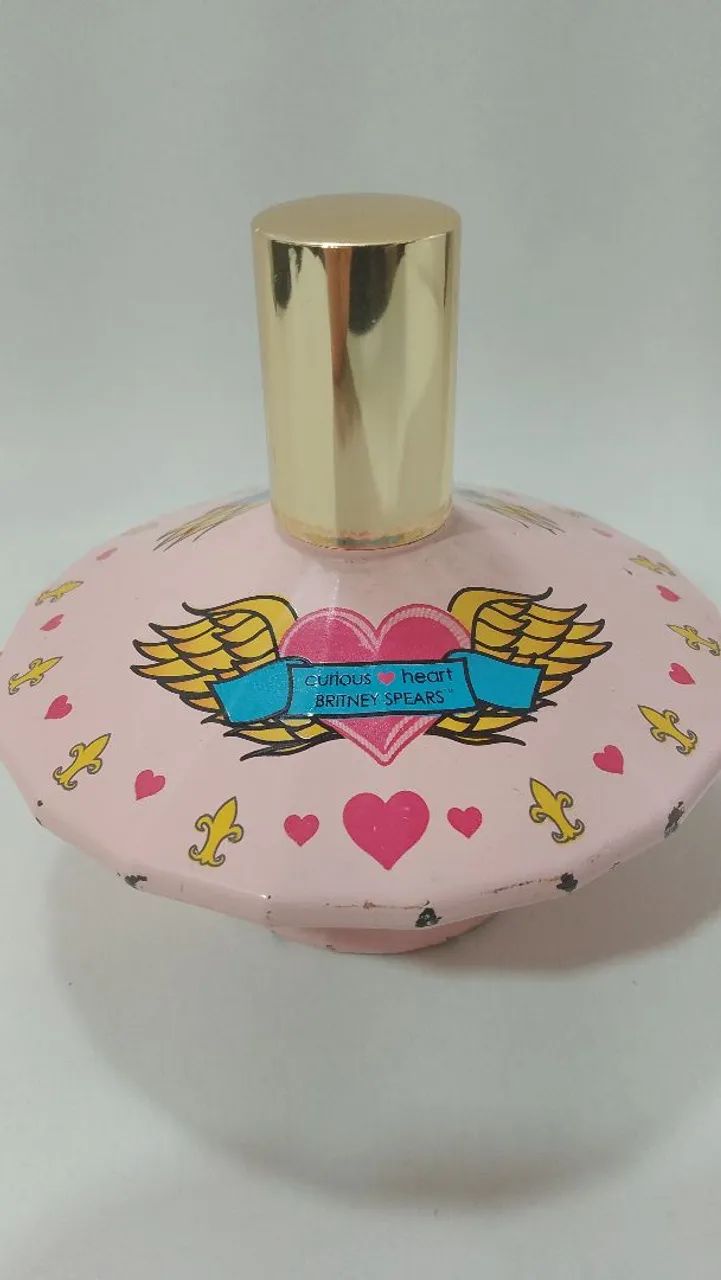 Frasco vazio antigo Perfume Curious Heart Britney Spears