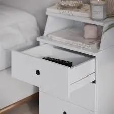 Mesa de Cabeceira Luxo 3Gvs Branco EJ Moveis - Entrega Rápida!  - Foto 2