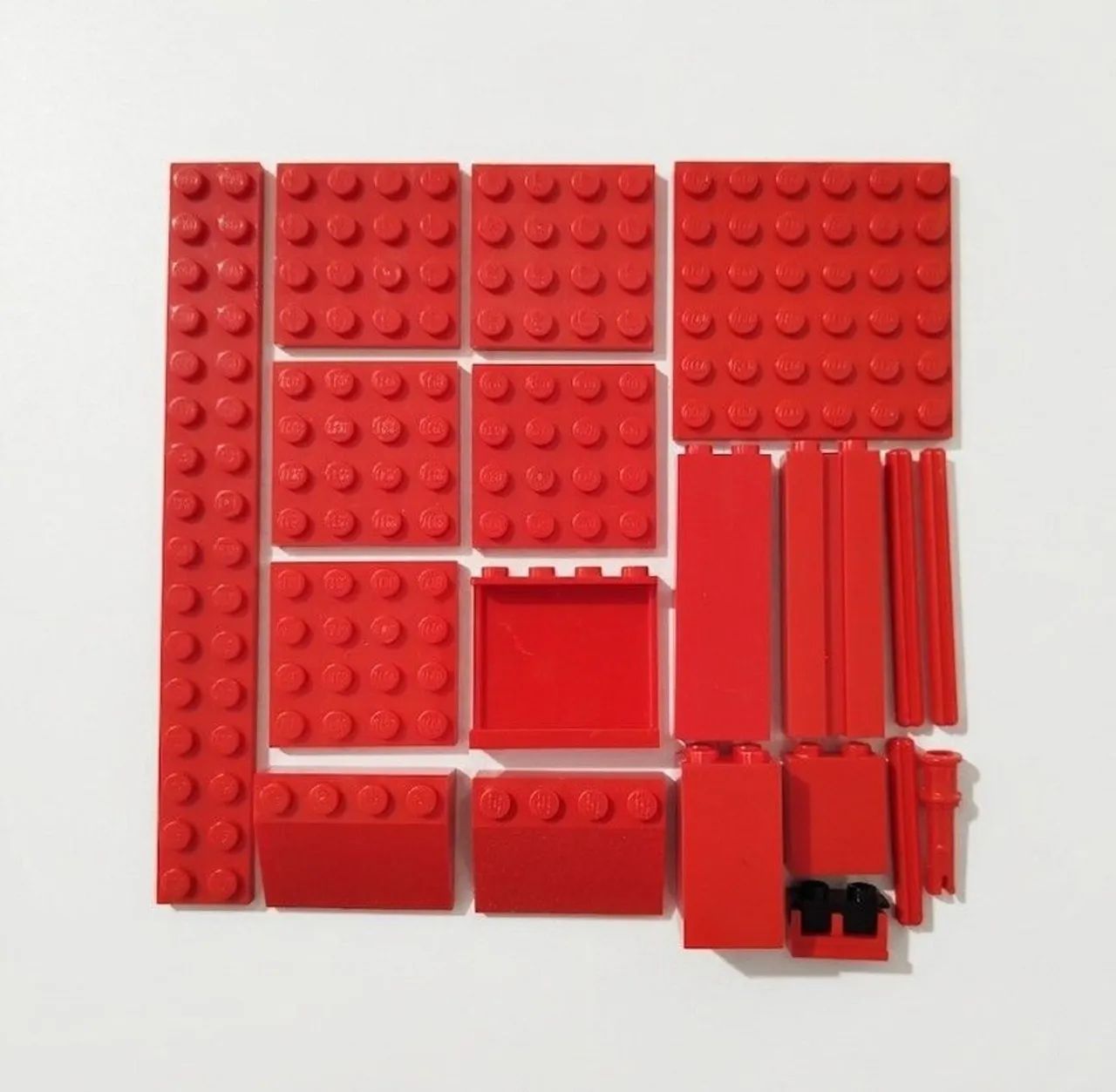 Peças variadas vermelhas de Lego original 