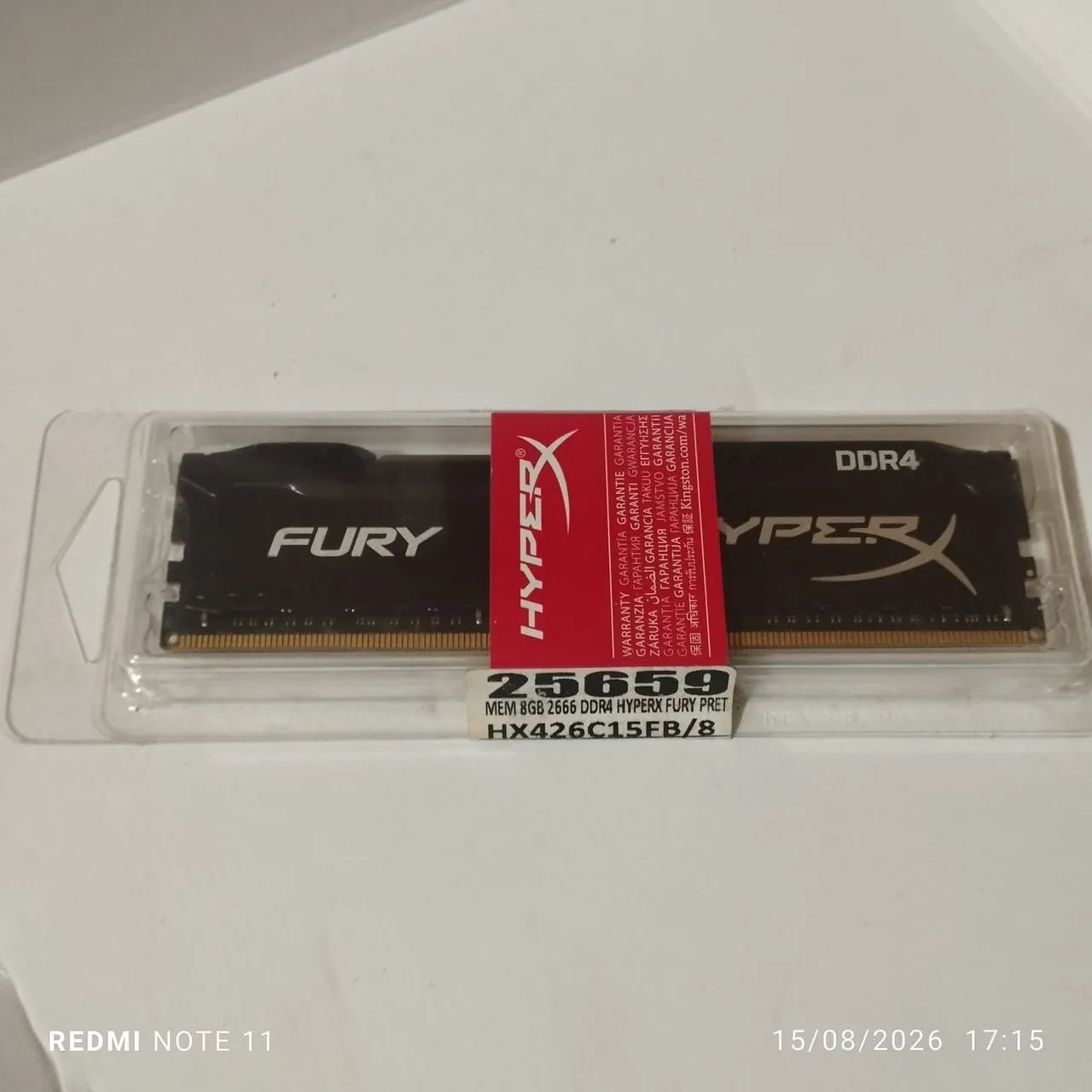 Memória RAM Hyperx DDR 4 8GB