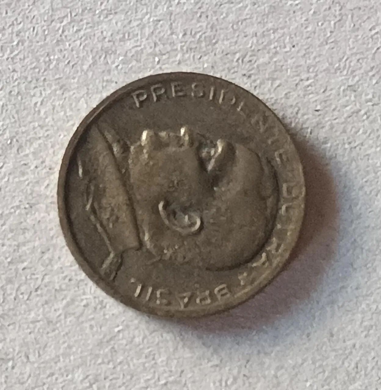 Moeda rara 50 centavos 1955  com reverso horizontal 