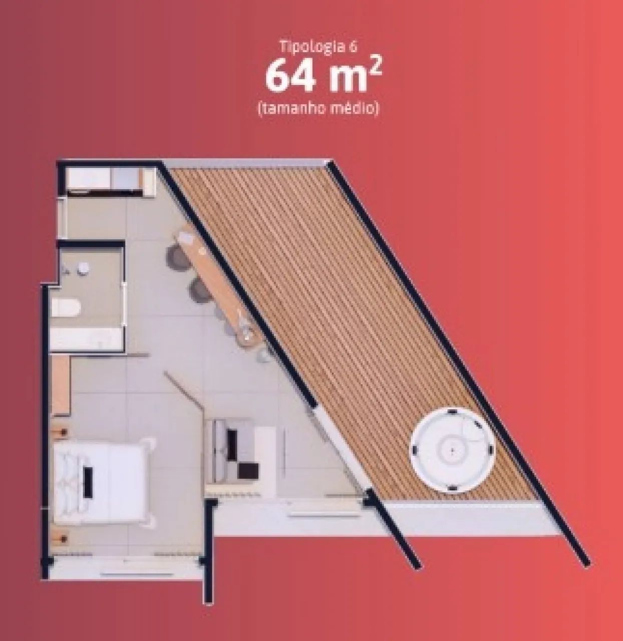 Apartamento Garden, com 1 dorm e ampla sacada, no Campeche. - Foto 4