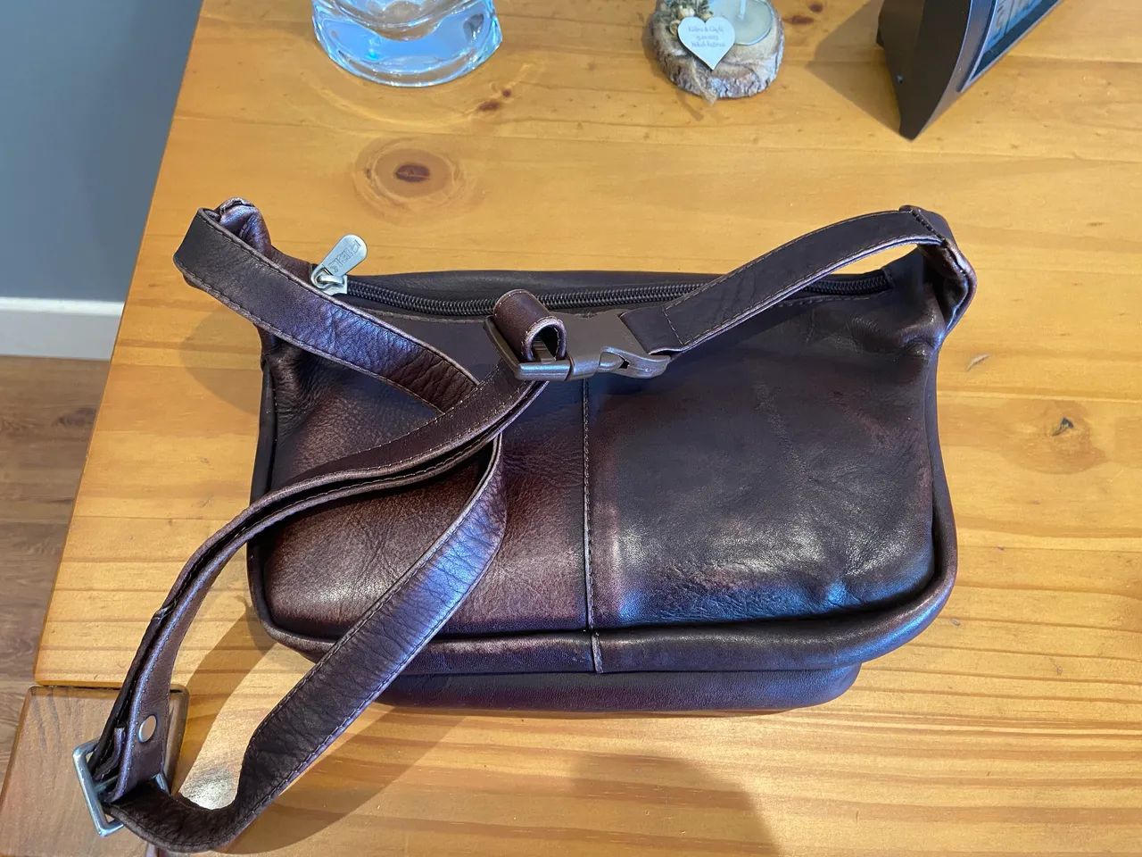 Bolsa couro legítimo marrom  - Foto 3