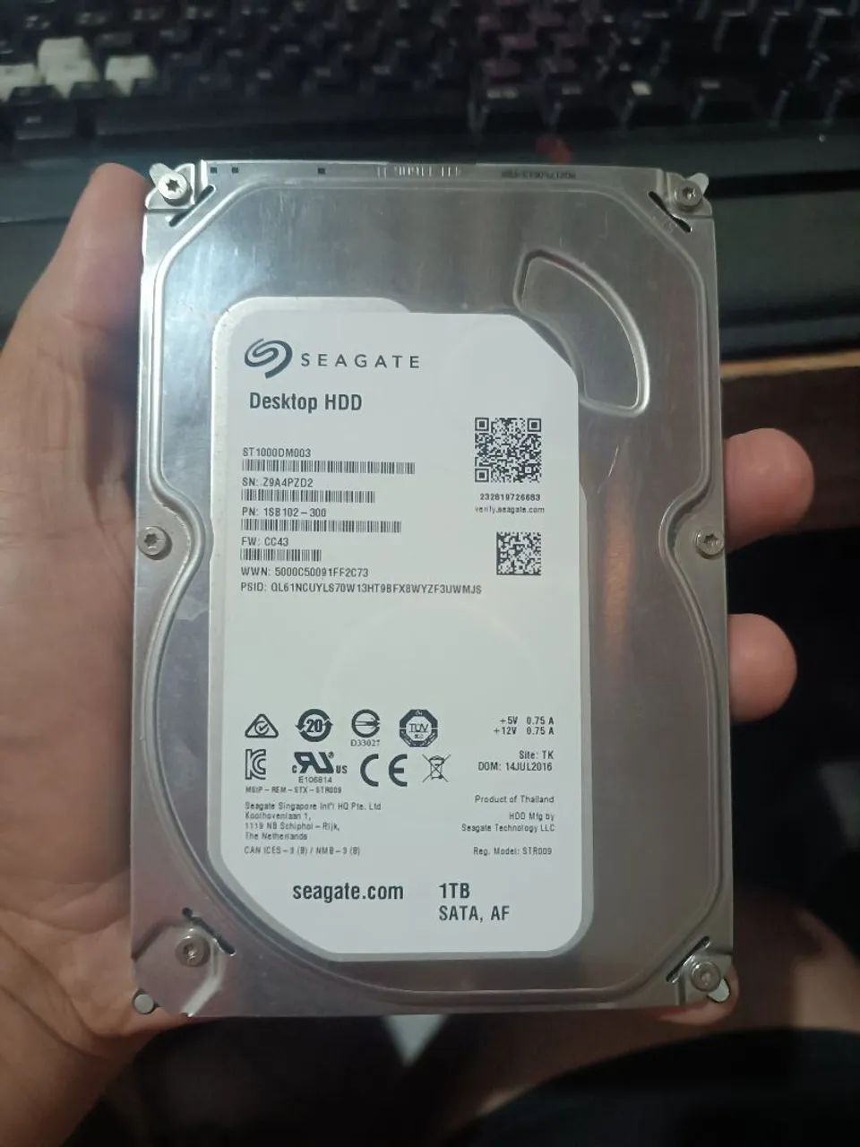HD Sata 1 TB FUNCIONANDO