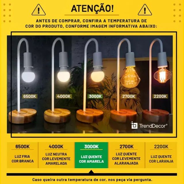 Refletor LED 60w Branco Quente - Luz Amarela Taschibra - Foto 2