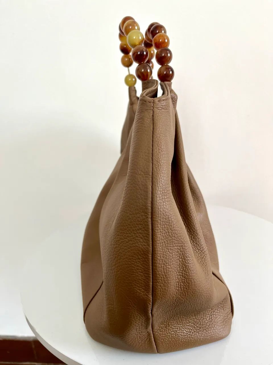 Bolsa em couro legítimo alça esferas - Foto 3