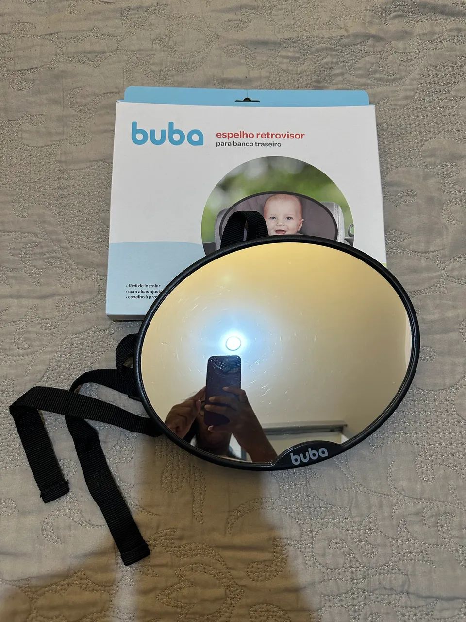 BUBA Espelho Retrovisor Para Banco Traseiro, Preto
