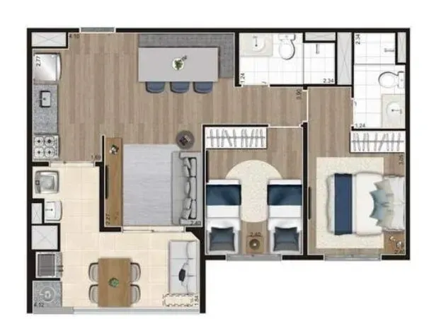 PLANTA 59m²