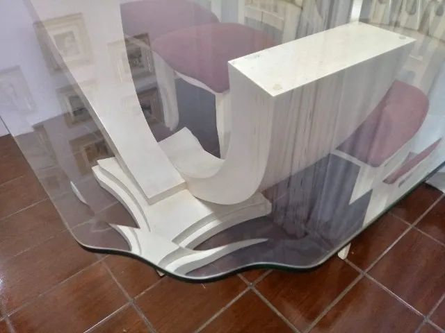Mesa de jantar em vidro 6 lugares - Foto 3