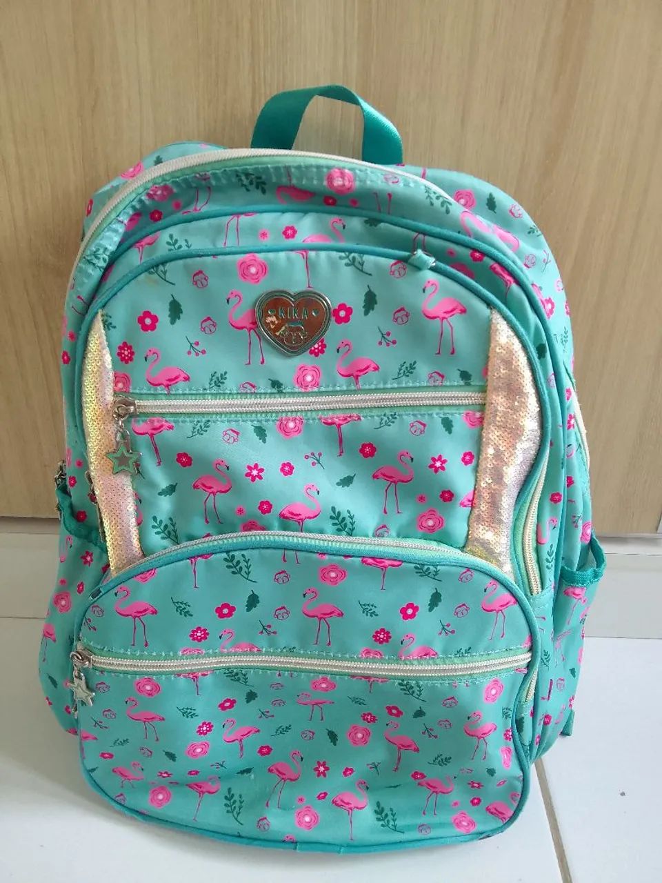 Mochila flamingo kika com espaço para notebook 