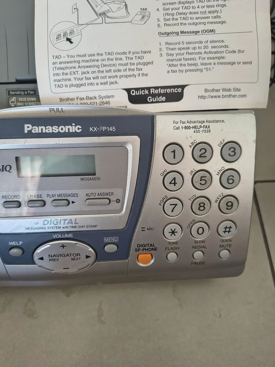 Fax Panasonic antigo