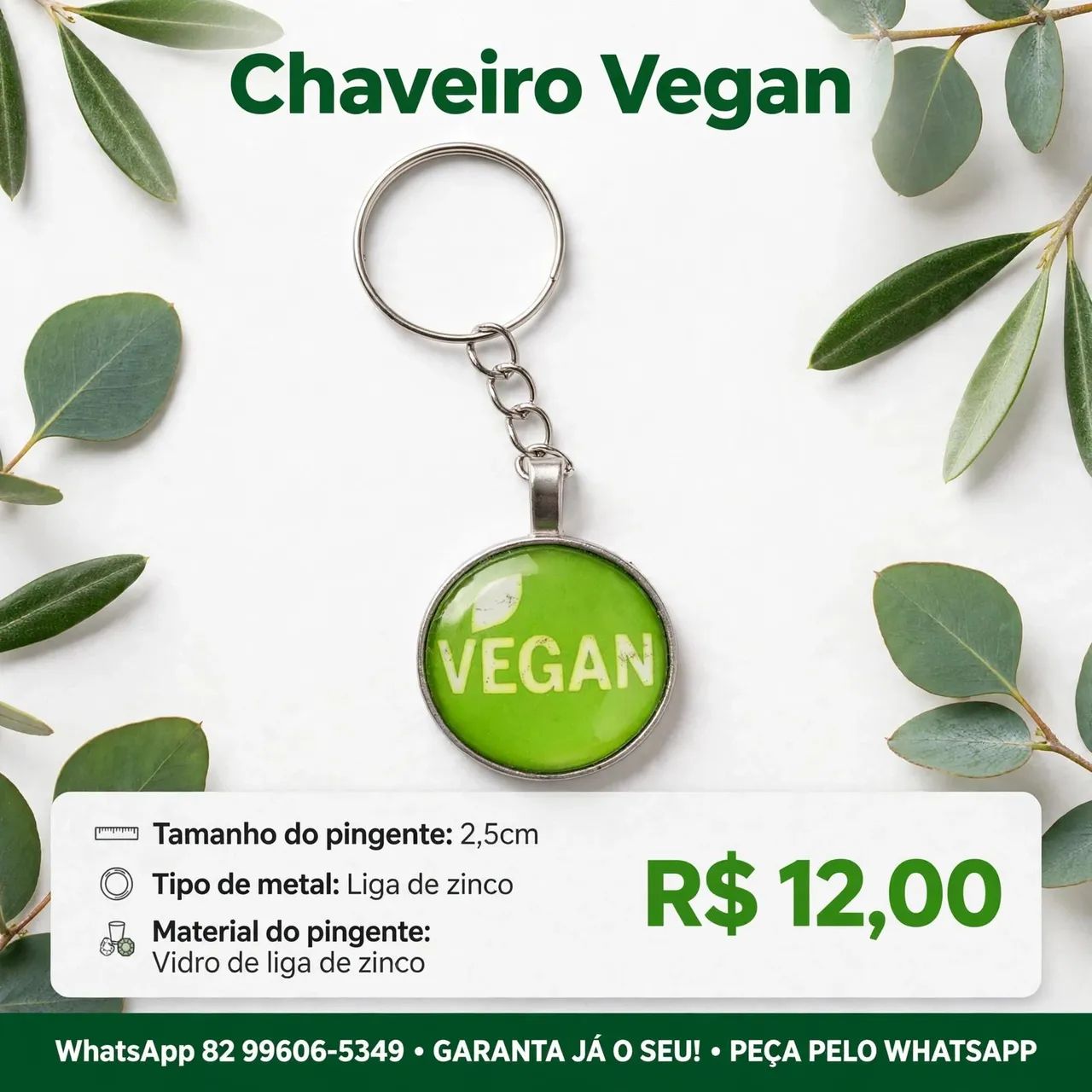 Chaveiro Vegan