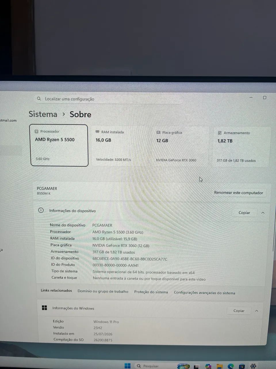 PC Gamer completo RTX 3060