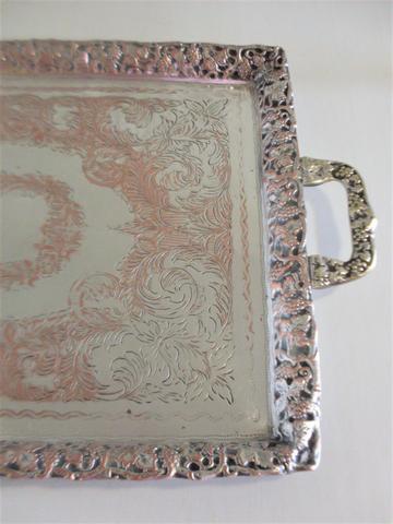 Bandeja prata 90 cinzelada trabalhada antiga - antique - leia - Foto 4