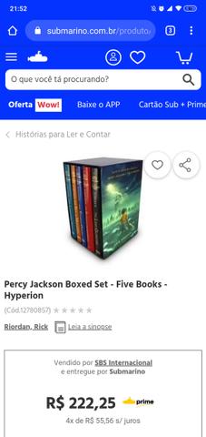 Box Percy Jackson e os olimpianos