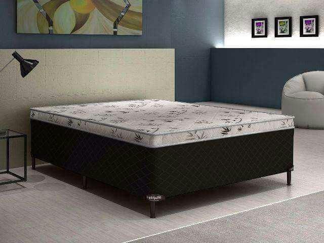 Cama box casal com colchão acoplado