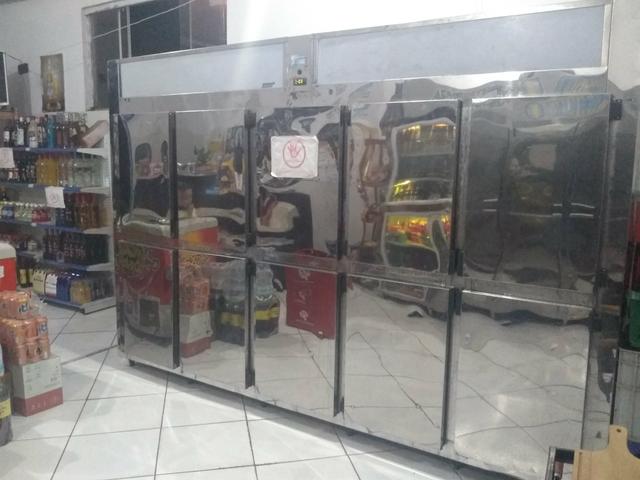 Geladeira Inox Comercial e 01 Prateleira Aço