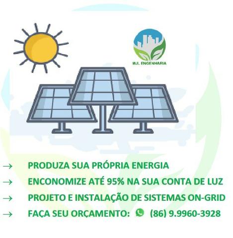 Energia Solar - Projeto e Execução (Melhor preço do mercado)