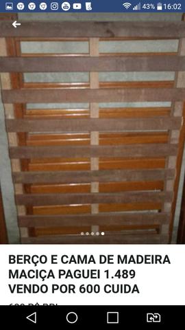 Urgente Berço que vira cama madeira maciça top baxei o preço - Foto 4