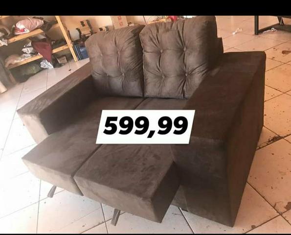 (OFERTA DE FÁBRICA) - Sofa 02 Assentos Modelo Retrátil NOVO - Foto 4