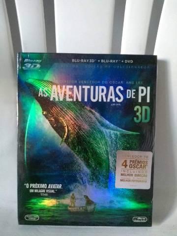 As Aventuras de Pi - 3 discos (Dvd, Blu Ray 2D e 3D)